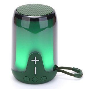 Bluetooth колонка TG652 з RGB підсвічуванням, FM-радіо, speakerphone, 20 Вт, Green 9980 фото