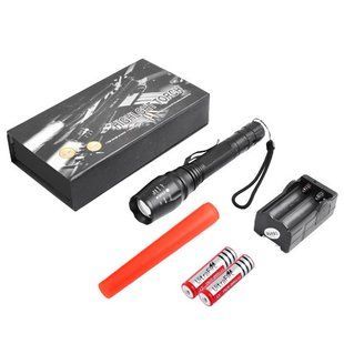 Ліхтар Police 8668-T6, 2x18650, червоний дифузор, zoom, ЗП 220V 5068 фото