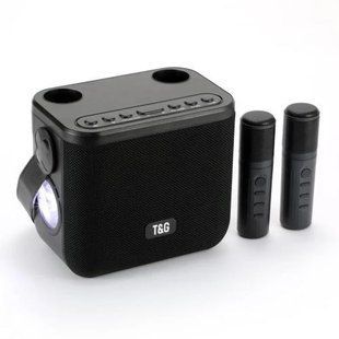 Bluetooth-колонка TG 545DK, з функцією speakerphone, радіо, black, 2 мікрофони, ліхтар 9998 фото