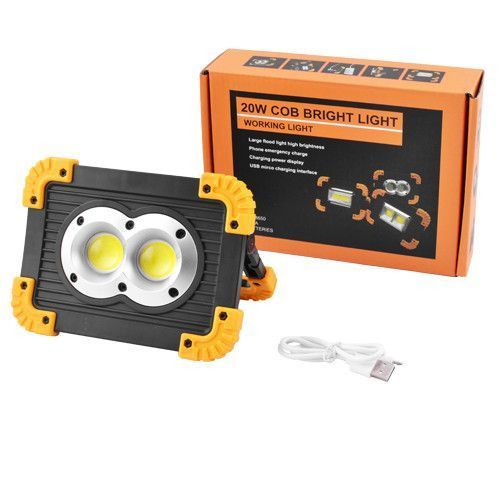 Прожектор светодиодный L802-20W-2COB+1W, 2x18650/3xAA, ЗУ micro USB, Power Bank 5587 фото