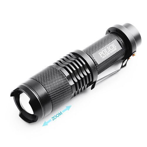 Ліхтар Poliсe 1812-T6, ЗУ 220/12V, 1x18650, затискач, zoom 3629 фото