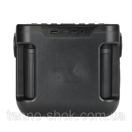 Bluetooth-колонка TG 545DK, c функцией speakerphone, радио, black, 2 микрофона, фонарь 9998 фото