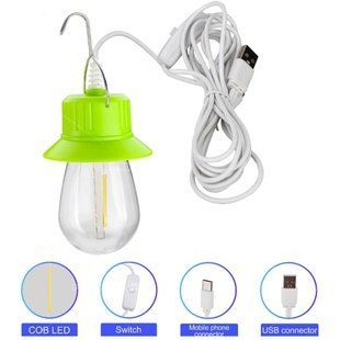 Светодиодная LED лампа V07-COB, кабель 3 м, крюк, питание от USB/Type-C (Yajia) 10882 фото