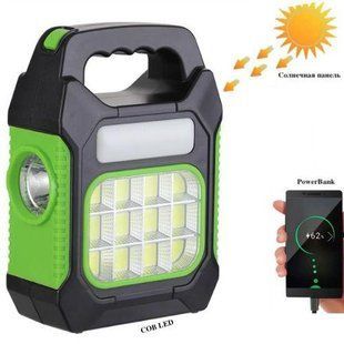 Фонарь кемпинг переносной JY-978D-LED+12COB, power bank, Li-Ion акб, солнечная батарея, ЗУ microUSB 9168 фото