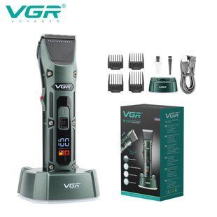 Машинка для стрижки VGR V-696 &mdash; 4 насадки, LED дисплей, аккумуляторная 10527 фото