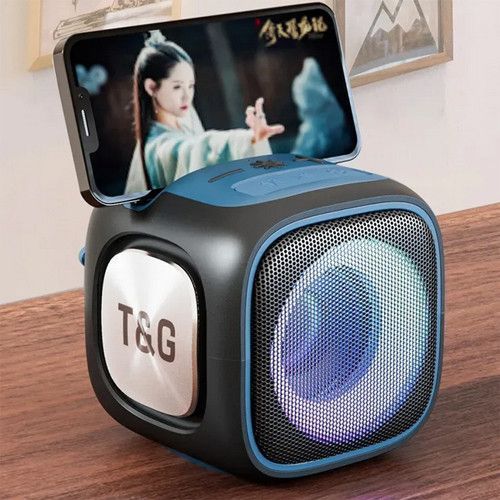 Bluetooth колонка TG359 з RGB підсвічуванням, FM-радіо, speakerphone, 15 Вт, Black 9960 фото