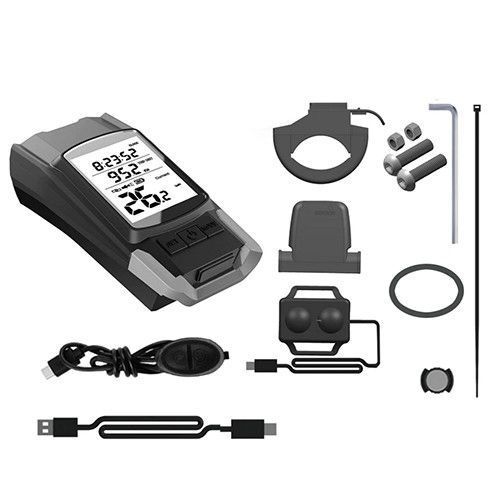 Велозвонок + компьютер + фара BK-1920-2T6, выносная кнопка, Waterproof, аккум., ЗУ micro USB 8380 фото