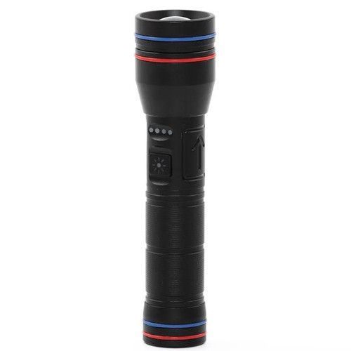 Фонарь PLD-231 WHITE LASER LED PM10-TG+COB(white+red), 1х26650, power bank, индикация заряда, ЗУ Type-C 9507 фото