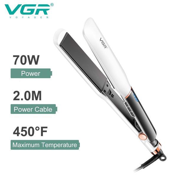 Выпрямитель для волос VGR V-519S WHITE, керамическое покрытие 38 мм, 100&ndash;230&deg;C, LED дисплей, 70 W 11286 фото