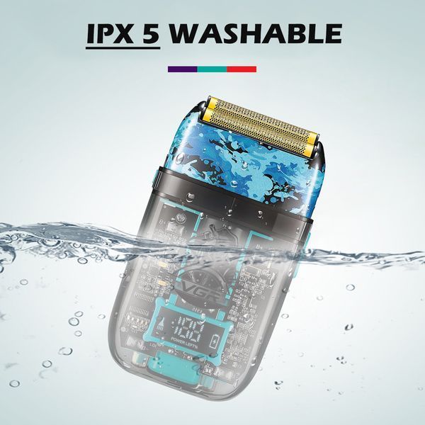 Електробритва VGR V-352 - шейвер з подвійним лезом, LED дисплеєм та захистом IPX5 9026 фото