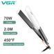 Выпрямитель для волос VGR V-519S WHITE, керамическое покрытие 38 мм, 100&ndash;230&deg;C, LED дисплей, 70 W 11286 фото 4