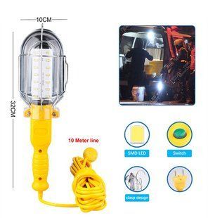 Фонарь переносной WORKING PLD-9014-14SMD, 220V, кабель 10м, крюк 9511 фото