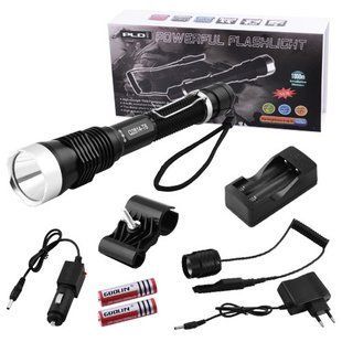 Тактичний ліхтар Police Q2814-T6, під рушницю, винос.кнопка, ЗУ 220V/12V, 2х18650 7471 фото