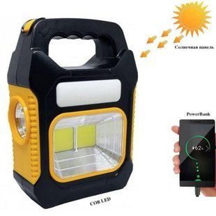 Фонарь кемпинг переносной JY-978B-LED+2COB, power bank, Li-Ion акб, солнечная батарея, ЗУ microUSB 9167 фото