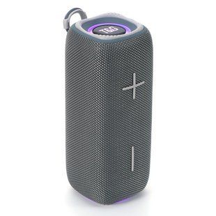 Bluetooth-колонка TG654 з RGB ПІДСВІТКОМ, speakerphone, радіо, grey 10059 фото