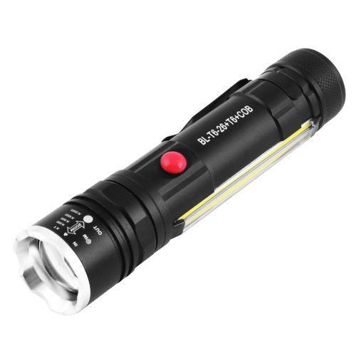 Фонарь T6-26+T6+COB, ЗУ micro USB, 1x18650/3xAAA, магнит, zoom 7640 фото