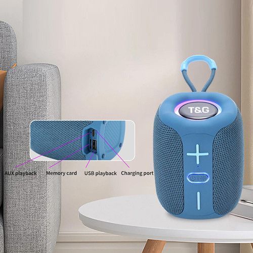Bluetooth-колонка TG658 з RGB ПІДСВІТКОМ, speakerphone, радіо 10006 фото