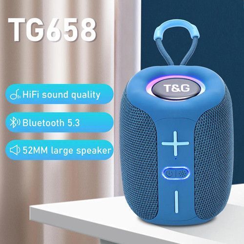 Bluetooth-колонка TG658 з RGB ПІДСВІТКОМ, speakerphone, радіо 10006 фото