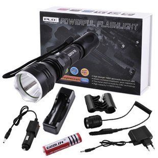 Тактичний ліхтар Police Q2810-T6, під рушницю, виносна кнопка,ЗУ 220V/12V, 1х18650 7476 фото