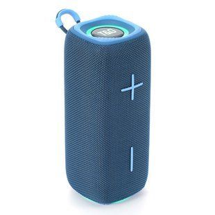Bluetooth-колонка TG654 з RGB ПІДСВІТКОМ, speakerphone, радіо, blue 10058 фото