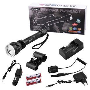 Тактичний ліхтар Police Q2819-T6, під рушницю, винос.кнопка, ЗУ 220V/12V, 2х18650 7473 фото