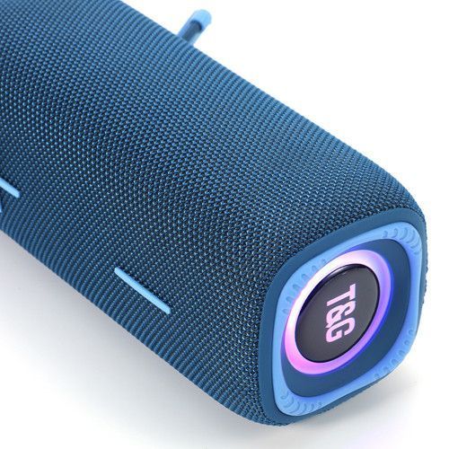 Bluetooth-колонка TG654 с RGB ПОДСВЕТКОЙ, speakerphone, радио, blue 10058 фото