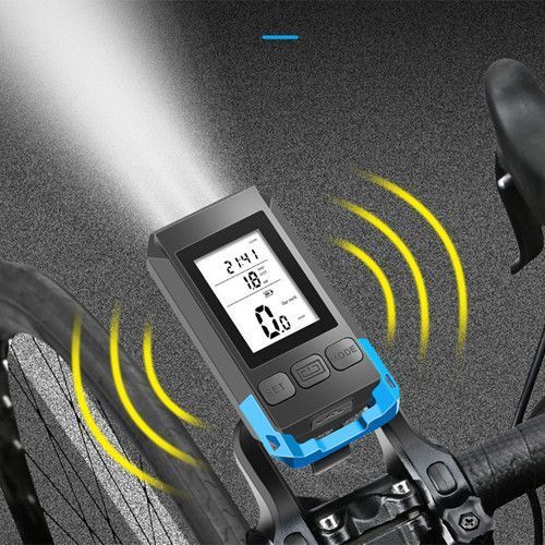 Велофара с компьютером и сигналом MT-088-T6, 450Lum, 18650 (2200mAh), выносная кнопка, Waterproof, ЗУ microUSB 9205 фото