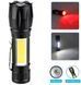 Фонарь W601-XPE &mdash; аккумуляторный LED фонарь с красным и белым светом, COB-панелью и zoom 10081 фото 1