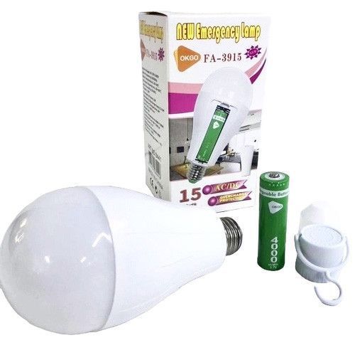 Світлодіодна LED лампочка з акумулятором Yajia FA-3915, 15W, E27, 1x18650, ковпачок-кемпінг 10078 фото