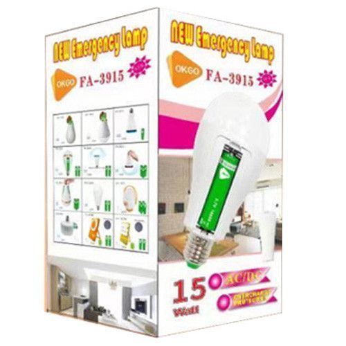 Світлодіодна LED лампочка з акумулятором Yajia FA-3915, 15W, E27, 1x18650, ковпачок-кемпінг 10078 фото