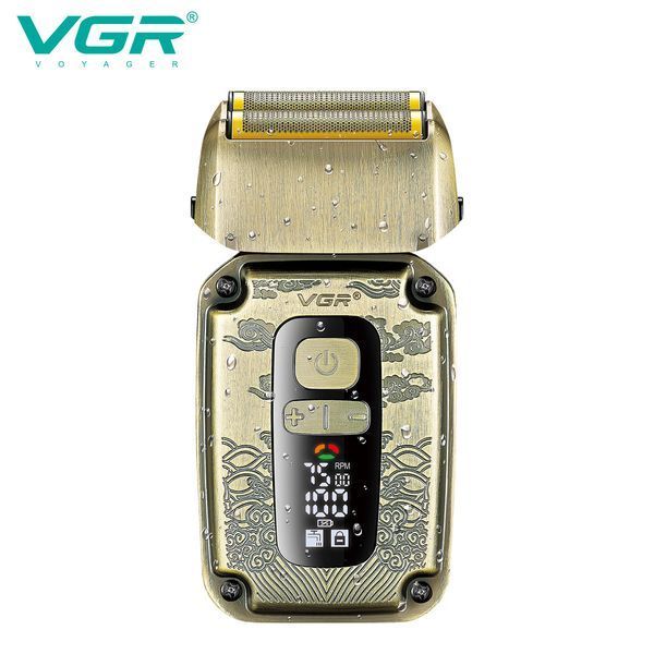 Електробритва VGR V-337 - шейвер з подвійним лезом, триммером та 2 насадками, LED дисплей 10494 фото
