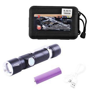Ліхтар Police 802-T6, 1х18650, затискач, zoom, ЗУ microUSB 7641 фото