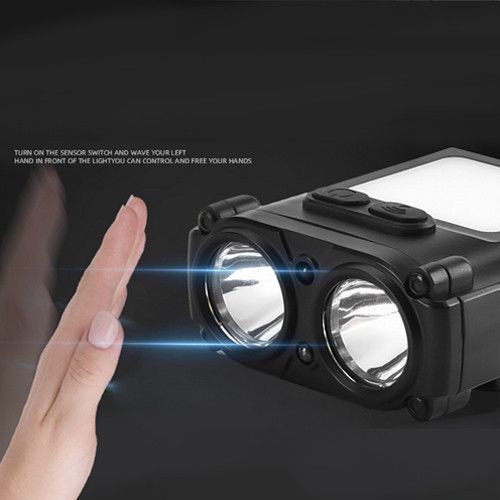 Фонарь налобный SH-T808-2XPE+20SMD(white+red), Motion Sensor 9944 фото