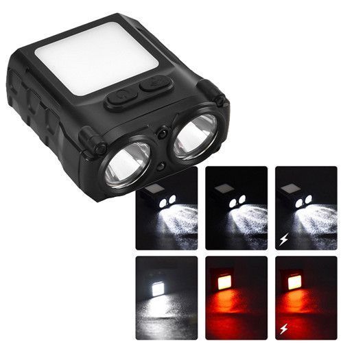 Фонарь налобный SH-T808-2XPE+20SMD(white+red), Motion Sensor 9944 фото