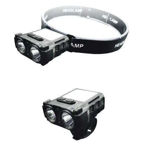 Фонарь налобный SH-T808-2XPE+20SMD(white+red), Motion Sensor 9944 фото