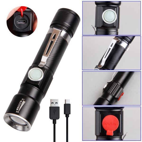 Ліхтар Police 802-T6, 1х18650, затискач, zoom, ЗУ microUSB 7641 фото