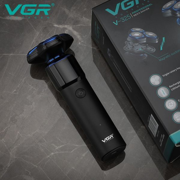Роторна електробритва VGR V-325 з потрійним лезом та акумулятором &ndash; чисте гоління без подразнення 10491 фото