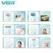 Эпилятор VGR V-733 6 в 1 BLUE с LED дисплеем, 12 насадок, влагозащита IPX7 10533 фото 3