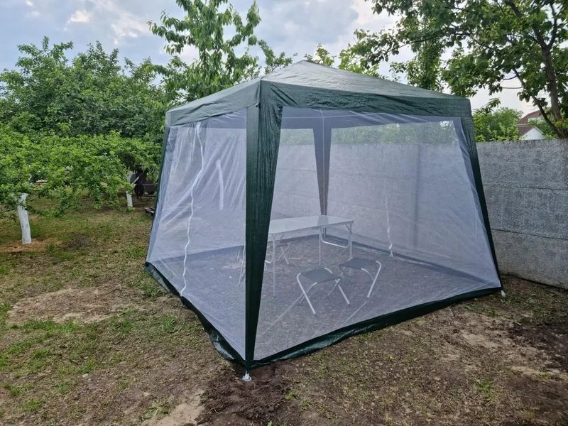 Садовый павильон-шатёр UnderPrice 3&times;3 м с москитной сеткой (каркасный, тент PE 100 г/м&sup2;) 3301 фото