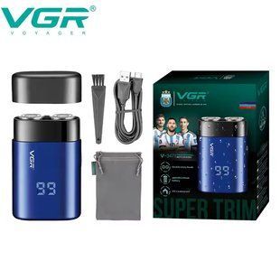 Електробритва VGR V-347 BLUE, роторна, IPX7, вологозахищена 11307 фото