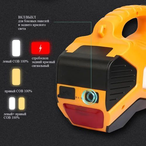 Фонарь кемпинг переносной D30-LED+COB(white+red), power bank, Li-Ion аккум., ЗУ Type-C 9159 фото