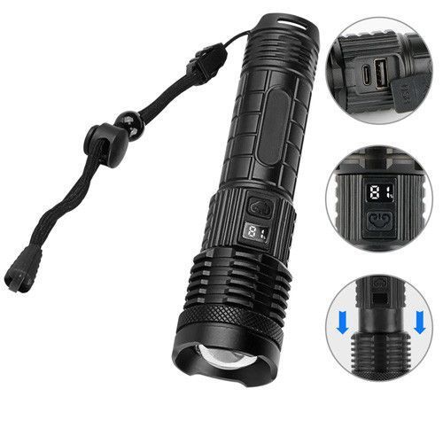 Ліхтар PLD-H007 - потужний WHITE LASER LED з функцією power bank, Type-C зарядкою та zoom 10122 фото