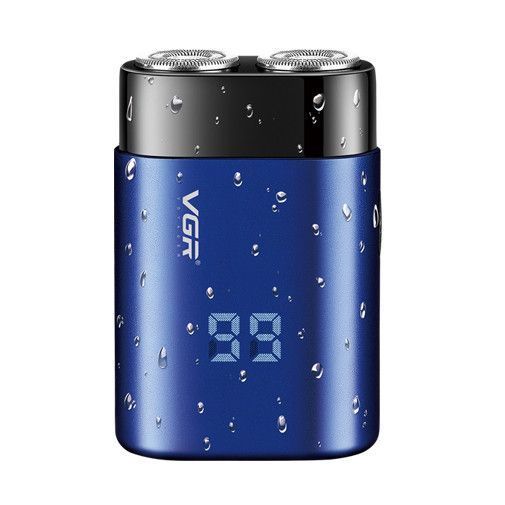 Електробритва VGR V-347 BLUE, роторна, IPX7, вологозахищена 11307 фото