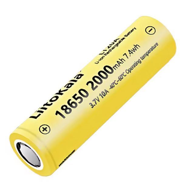 Аккумулятор LiitoKala LT20A 18650, 2000mAh, оригинал (Li-ion батарея 3.7В для фонарей, вейпов и электроники) 11042 фото