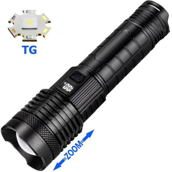Ліхтар PLD-H007 - потужний WHITE LASER LED з функцією power bank, Type-C зарядкою та zoom 10122 фото