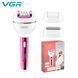 Епілятор VGR V-732 3 в 1 PINK, 3 насадки, LED дисплей, акумуляторний 10532 фото 1