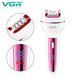Епілятор VGR V-732 3 в 1 PINK, 3 насадки, LED дисплей, акумуляторний 10532 фото 3