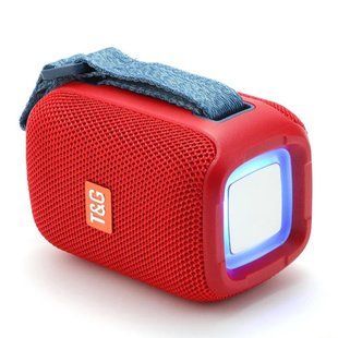 Bluetooth колонка TG339 с RGB подсветкой, FM-радио и speakerphone, 12 Вт, Red 10359 фото