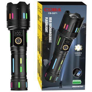 Ліхтар NIGHT VISION FLUORESCENCE G671/G25 - потужний WHITE LASER LED з Power Bank, Type-C зарядкою та zoom 10097 фото