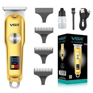 Триммер VGR V-290 GOLD &mdash; стиль и точность: 3 насадки, LED дисплей, металлический корпус 9857 фото